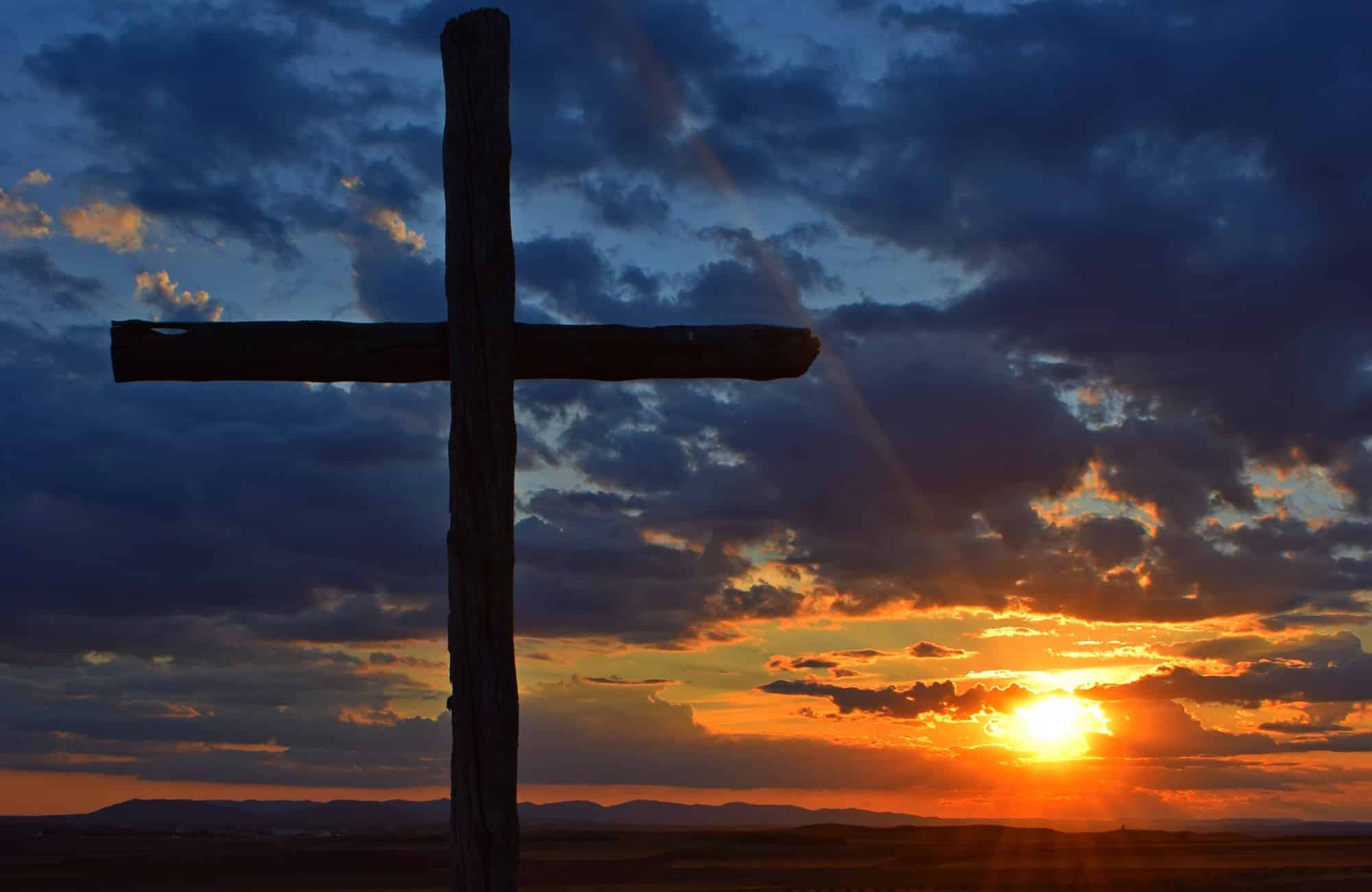 Cross at sunset