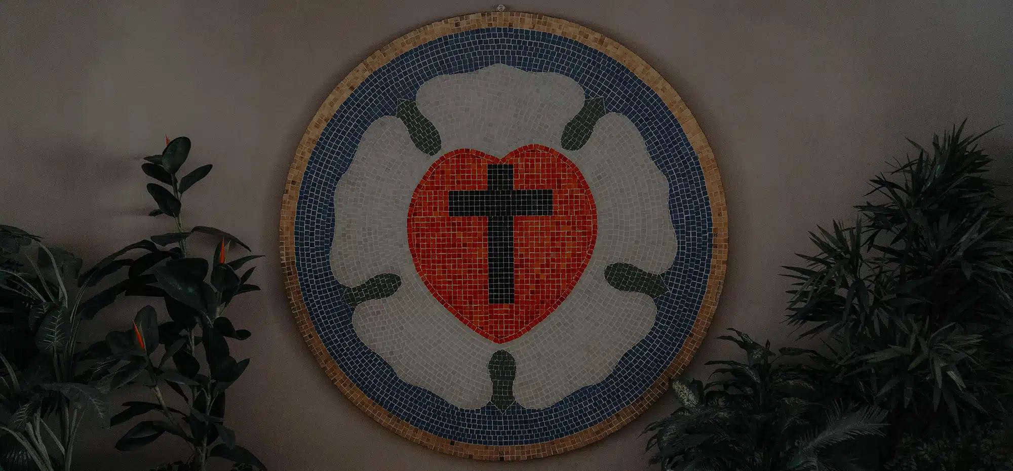 Lutheran symbol on wall