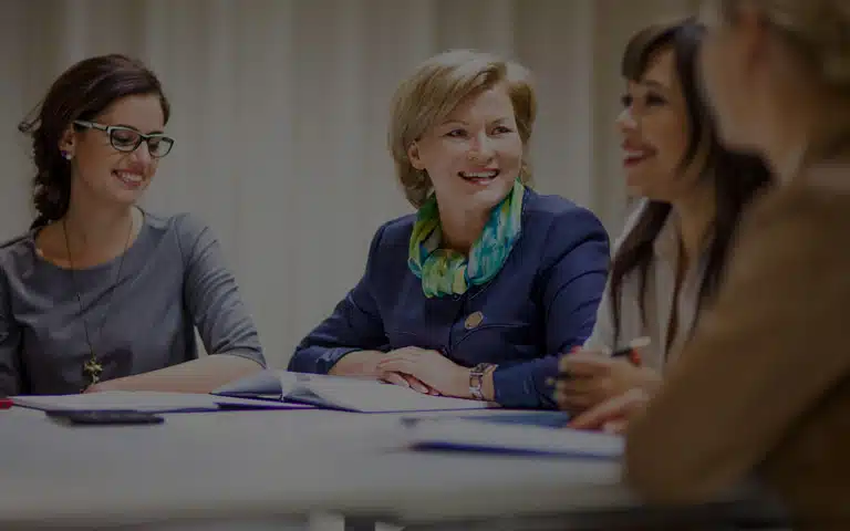 Women studying the bible together