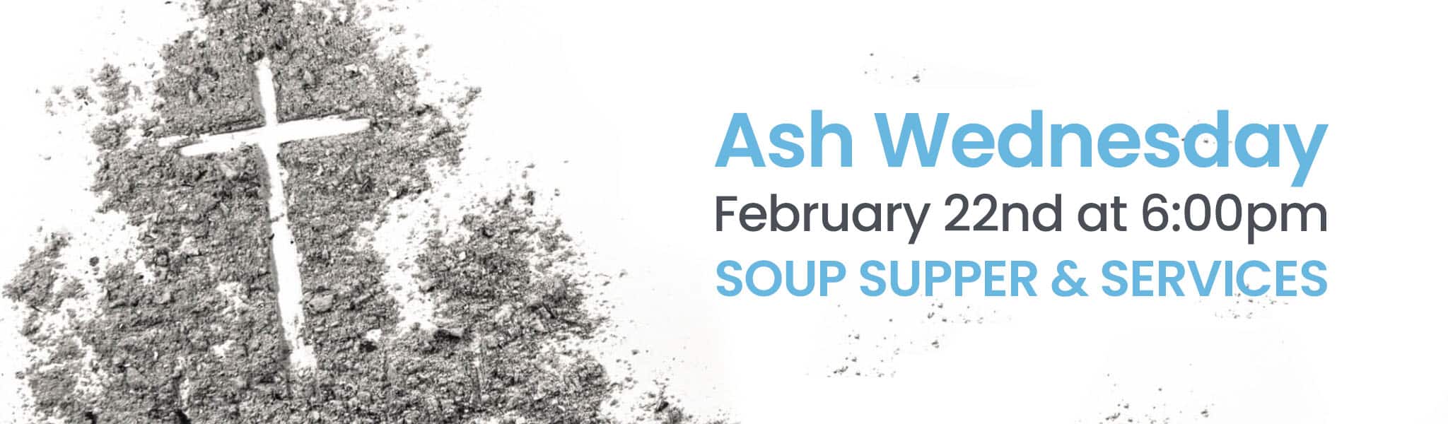 Ash Wednesday - cross drawn in ash pile